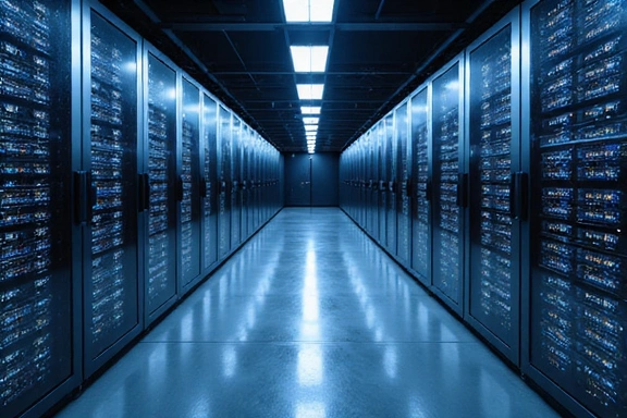 Serverraum mit Sicherheitsvorkehrungen